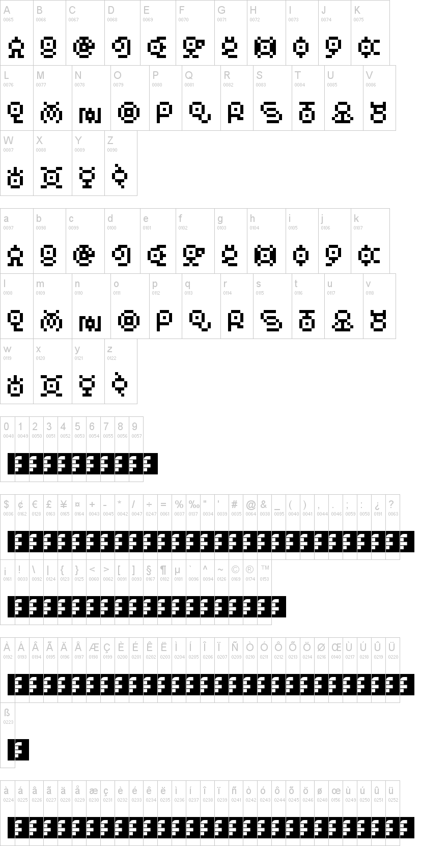 Unown GB Font