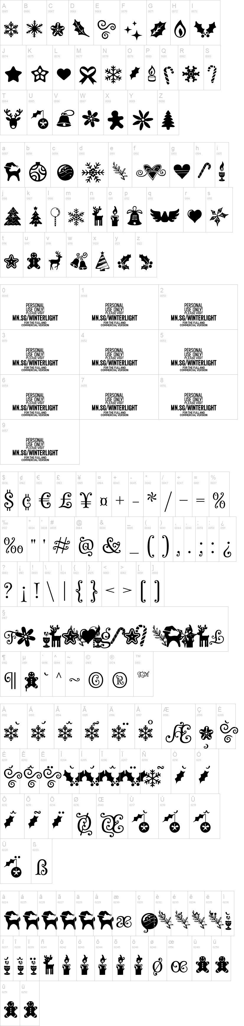 Winterlight Symbols