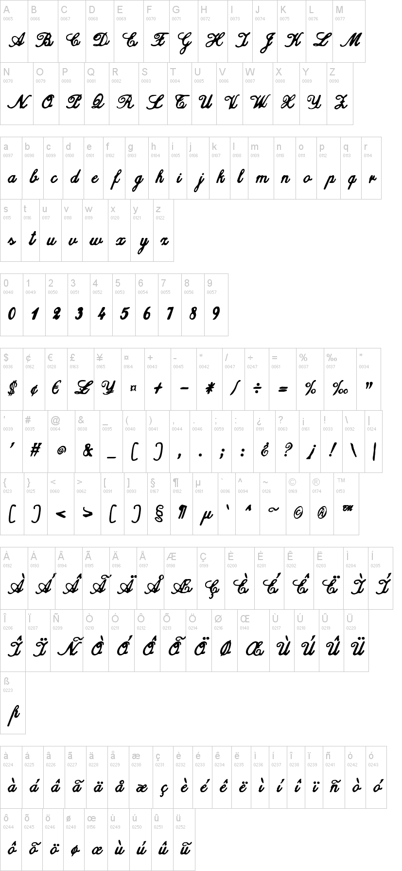 calligraphy handwriting font