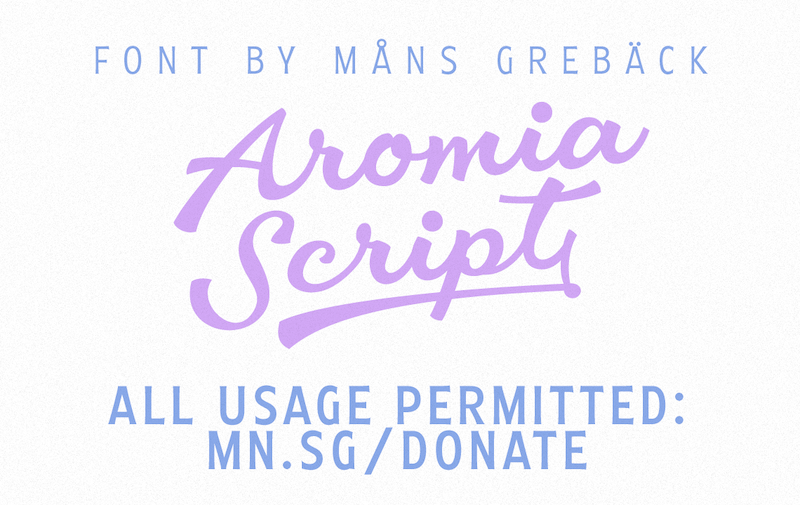 Aromia Script Font