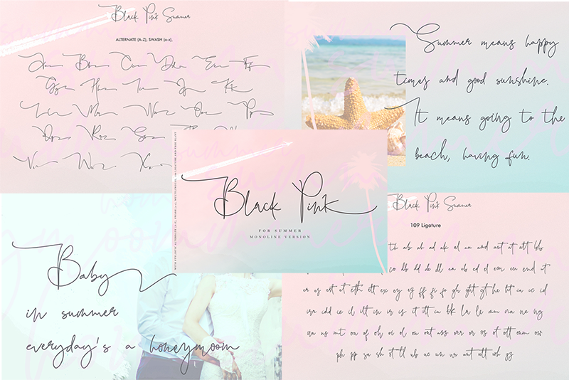 Download Free Black Pink Summer Font Dafont Com Fonts Typography