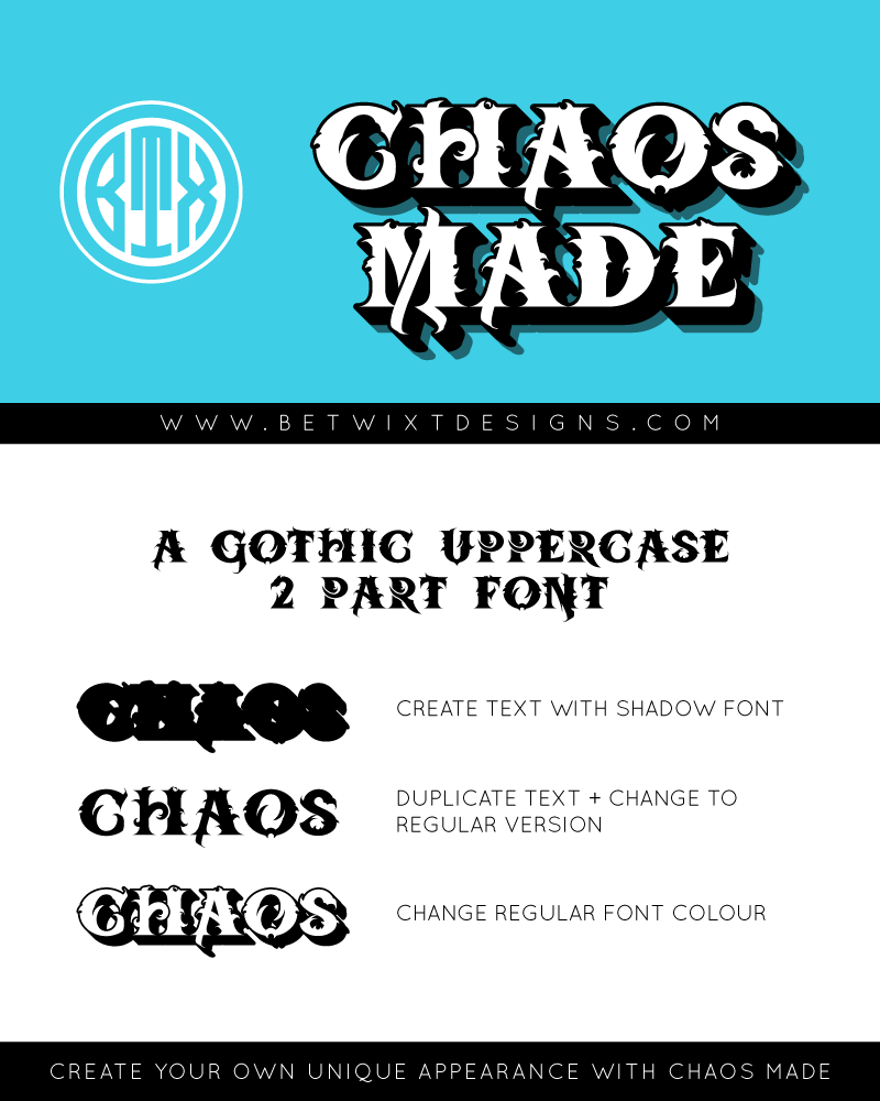 Desain stiker tulisan keren: Chaos made