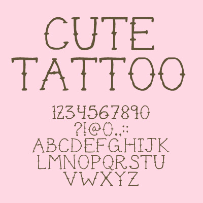 Cute Tattoo Font Dafont Com