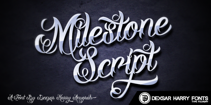 DHF Milestone Script Font  dafont.com