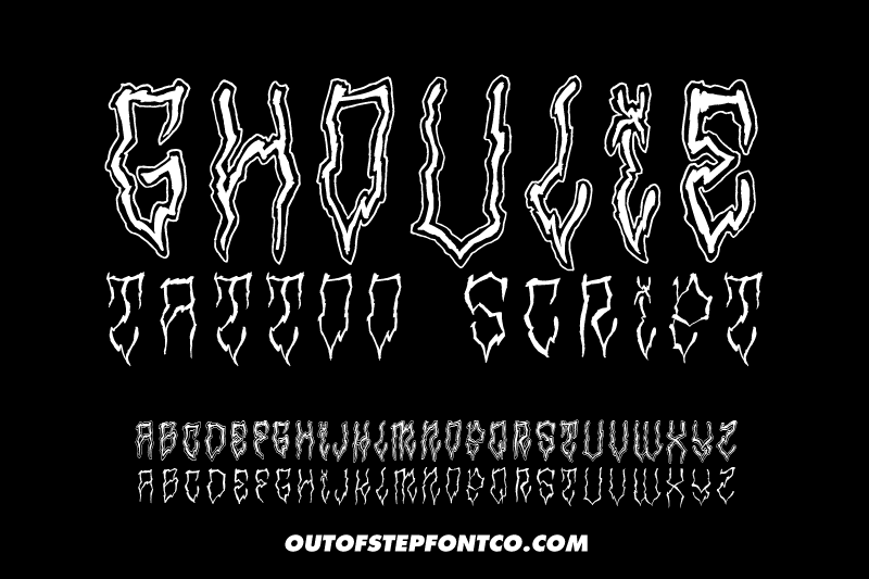 Ghoulie Tattoo Script Font Dafont Com