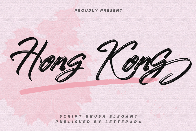 Download Free Hong Kong Script Brush Font Dafont Com PSD Mockup Template