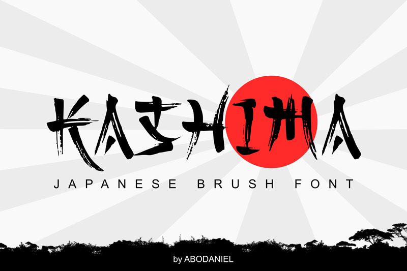 Download Free Kashima Brush Font Dafont Com PSD Mockup Template