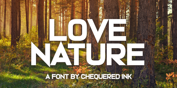 radius Comorama ketcher Love Nature Font | dafont.com