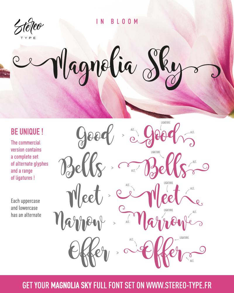 Magnolia Sky Font