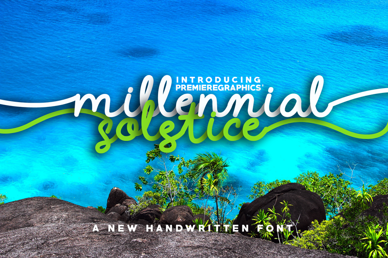 Download Free Millennial Solstice Font Dafont Com PSD Mockup Template