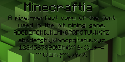 Minecraft Font - 1001 Free Fonts