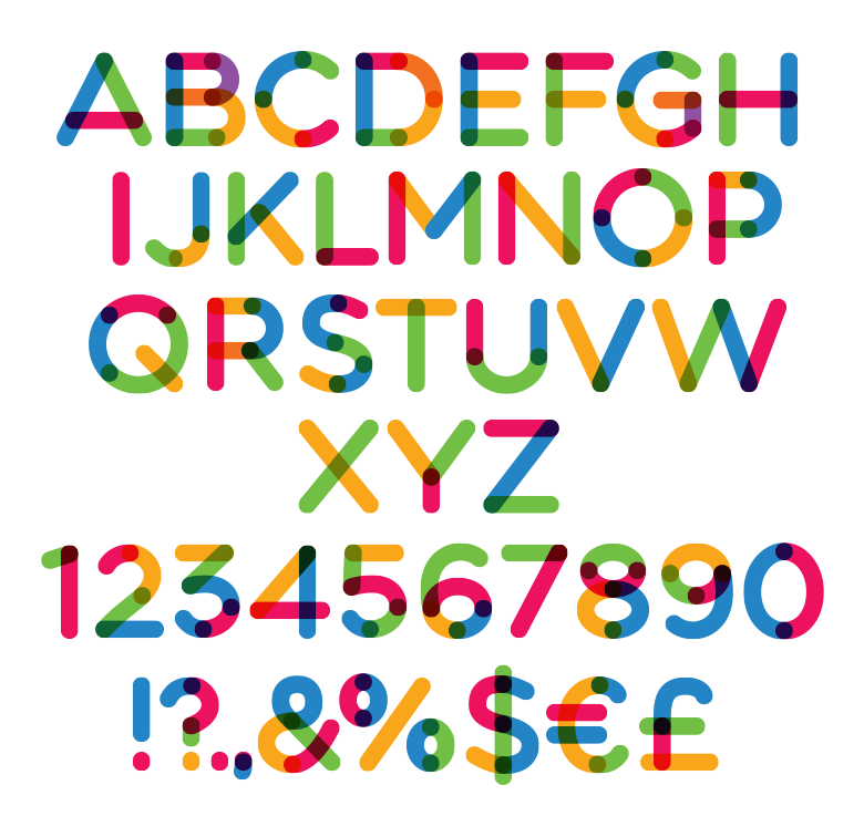 Multicolore Font  dafont.com