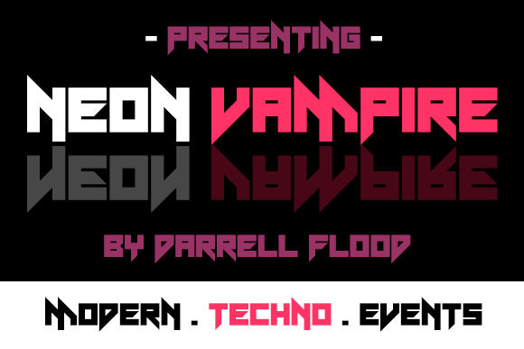 Download Free Neon Vampire Font Dafont Com Fonts Typography