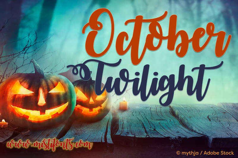 Download Free October Twilight Font Dafont Com PSD Mockup Template