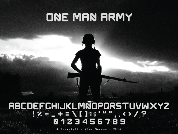 One Man Army Font Dafont Com