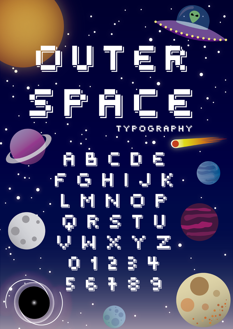 Outer Space Font  dafont com