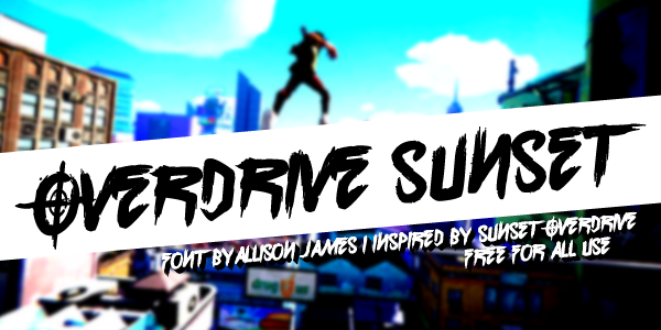 Overdrive Sunset Font …  Sunset overdrive, Punk font, Graffiti lettering