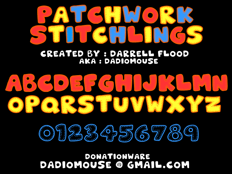 Kawaii Stitch Font by Dadiomouse · Creative Fabrica