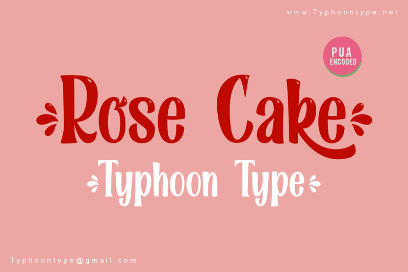 Cake rose Font - Handmadefont