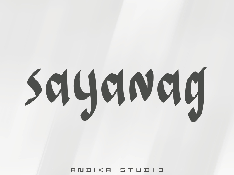 Download Free Sayanag Font Dafont Com PSD Mockup Template