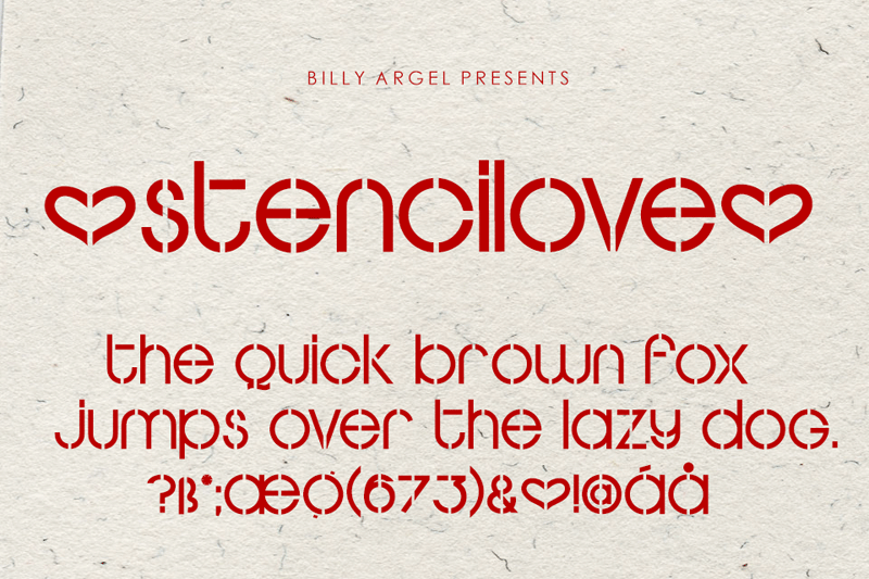 Stencil Text Love - T0006