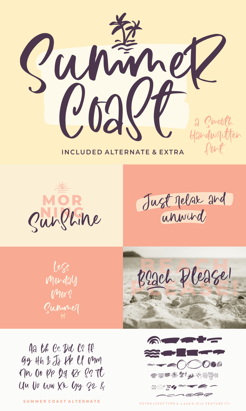 Download Free Summer Coast Extra Font Dafont Com Fonts Typography