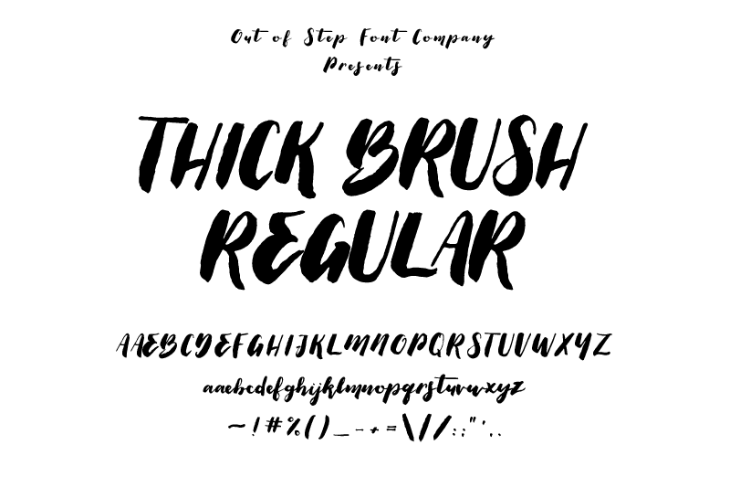Thick Brush Font | dafont.com