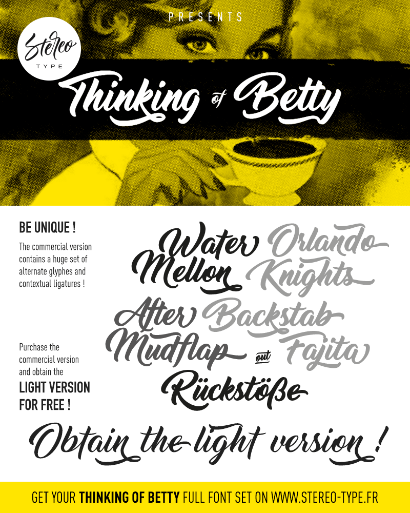 Thinking Of Betty Font Dafontcom