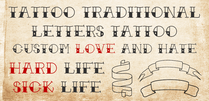 Traditional Tattoo Font Dafont Com