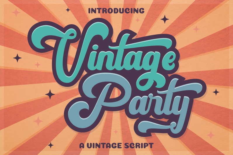 Download Free Vintage Party Font Dafont Com Fonts Typography