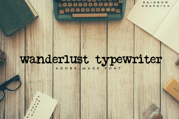 Download Free Wanderlust Typewriter Font Dafont Com Fonts Typography