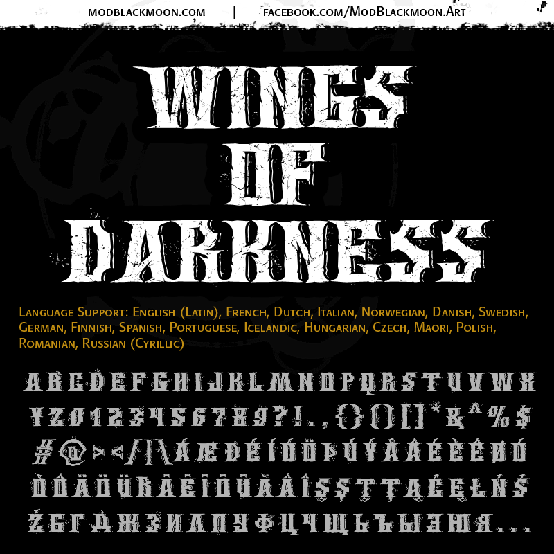 Wings of Darkness Font | dafont.com